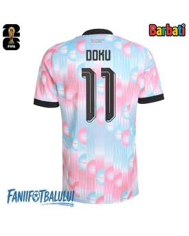 Belgia Jeremy Doku #11 Tricou Fotbal Replică Mondial 2026 Barbati Deplasare